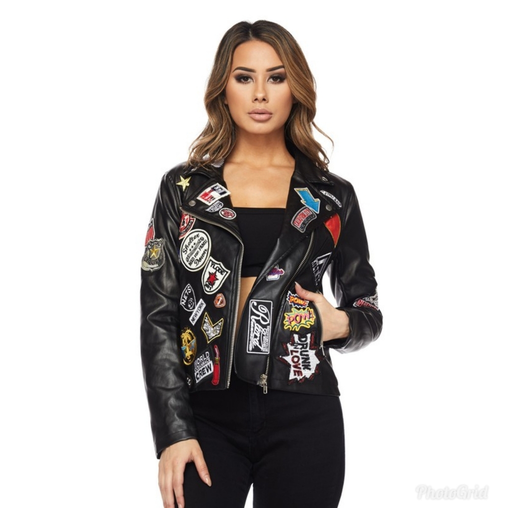 Leather Patch Jacket